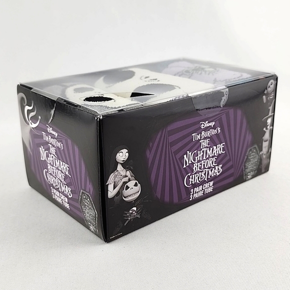 The Nightmare Before Christmas  Jack Skellington Men 3 Pair Crew Sock Size 10-13 - Picture 4 of 8